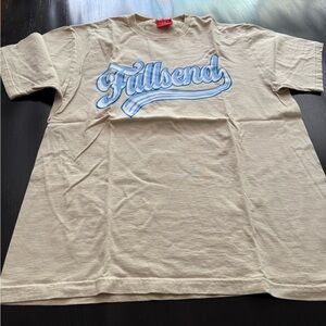 Fullsend Cream T-Shirt with Blue Accents